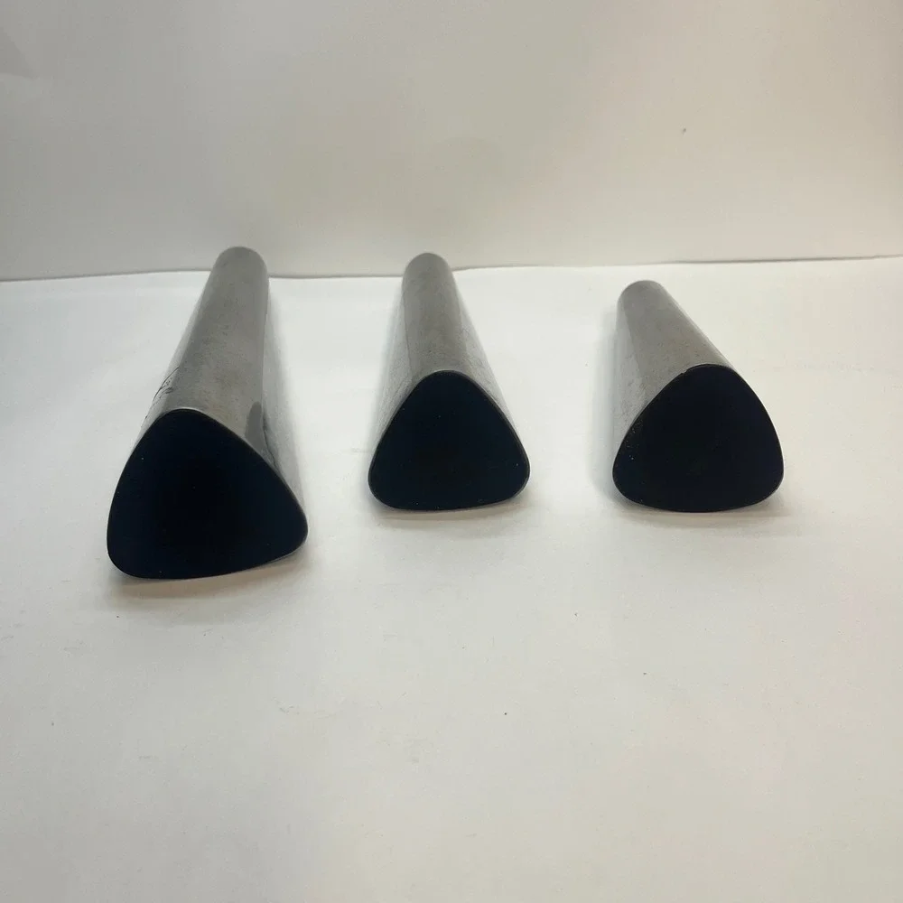 IKEA VTG Metal Taper Candle Holders Set of‎ 3 Silver Triangular Cone MCM Style